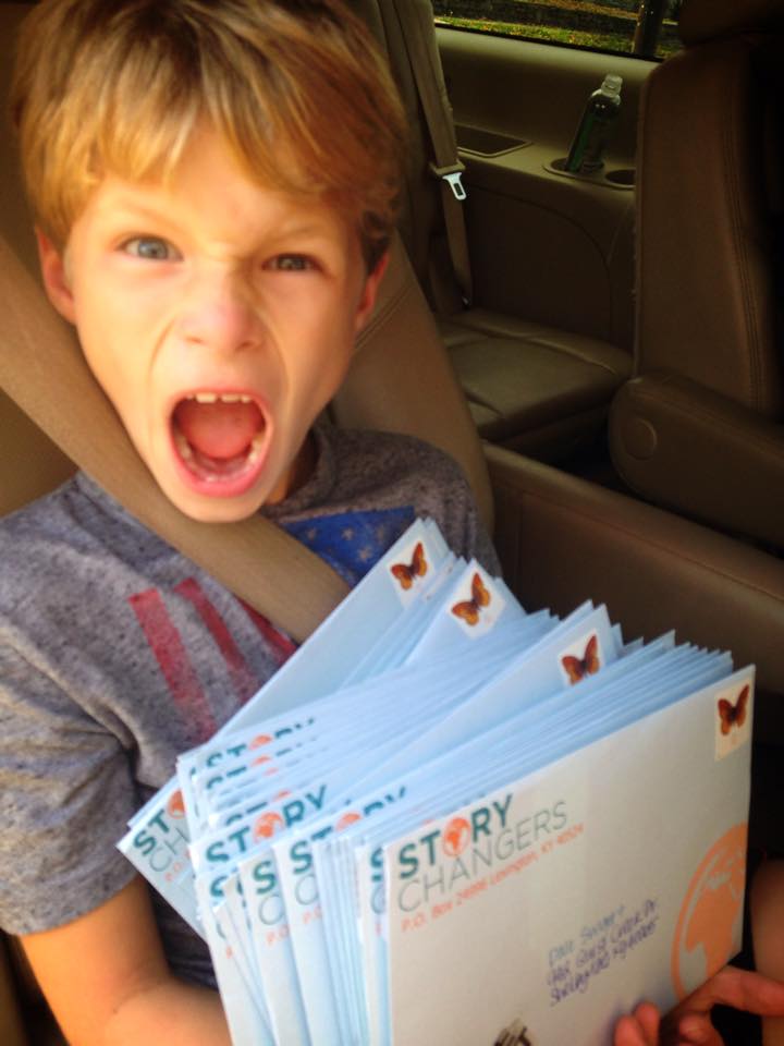 Jack, excited to be mailing Share Kits to hundreds of families all across the United States!