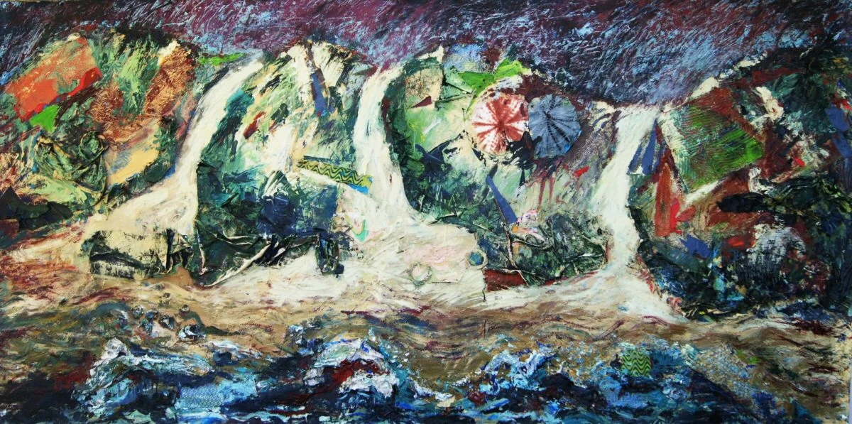 E mergence, Acrylic and Mixed Media on Paper, 4’ x 8,’ 2011 - 2012