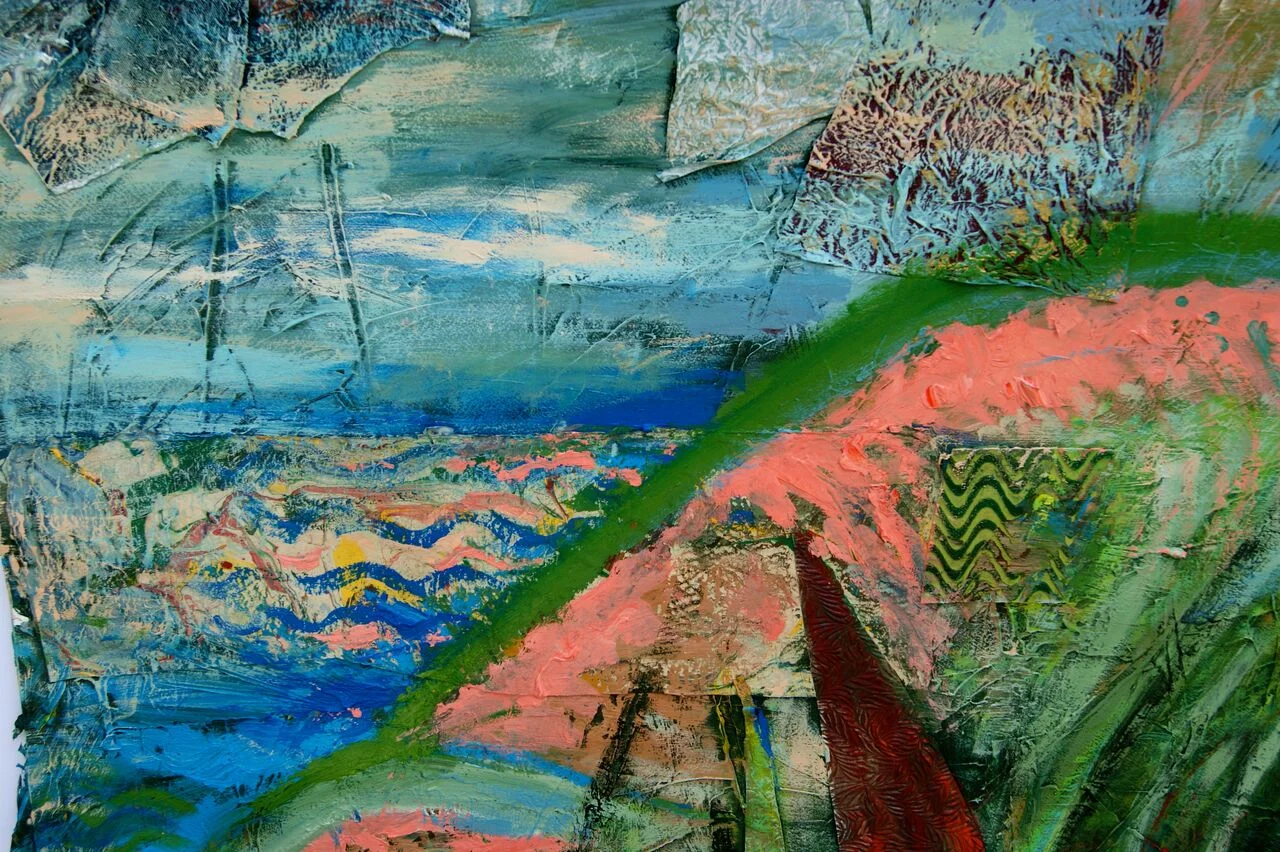 Dunes , Acrylic and Mixed Media on Paper, 4’ x 8,’ 2011 - 2012. Detail.