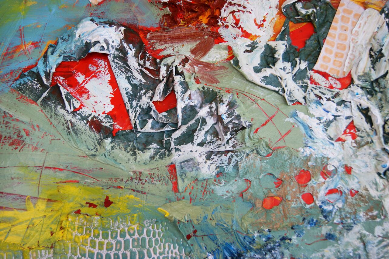 Splash , Acrylic and Mixed Media on Paper, 4’ x 8,’ 2011 - 2012. Detail.