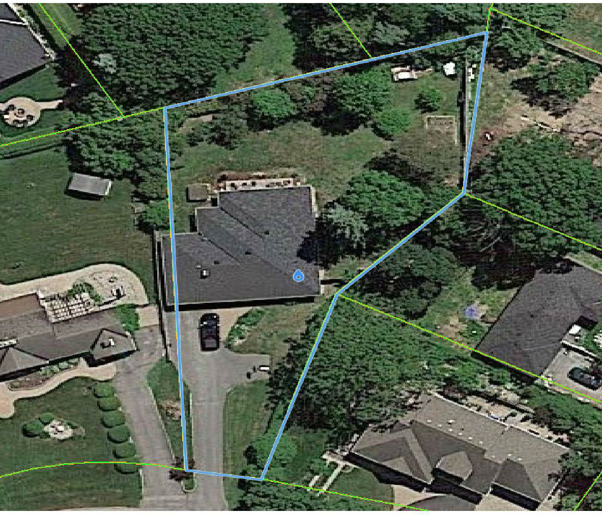 Aerial view of 3602 revelstoke drive lot