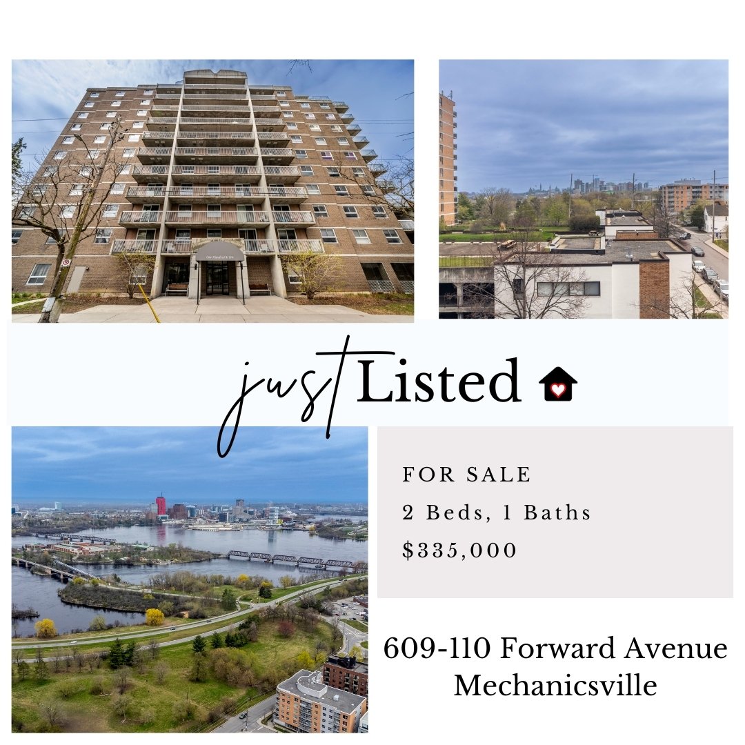 🌟 JUST LISTED 🌟 609-110 Forward Avenue in #Mechanicsville.

Create a lifestyle in this affordable  and spacious 2 bed 1 bath corner unit, where the best of city living meets the year-round splendor of the #OttawaRiver! 

Perfectly situated to immer