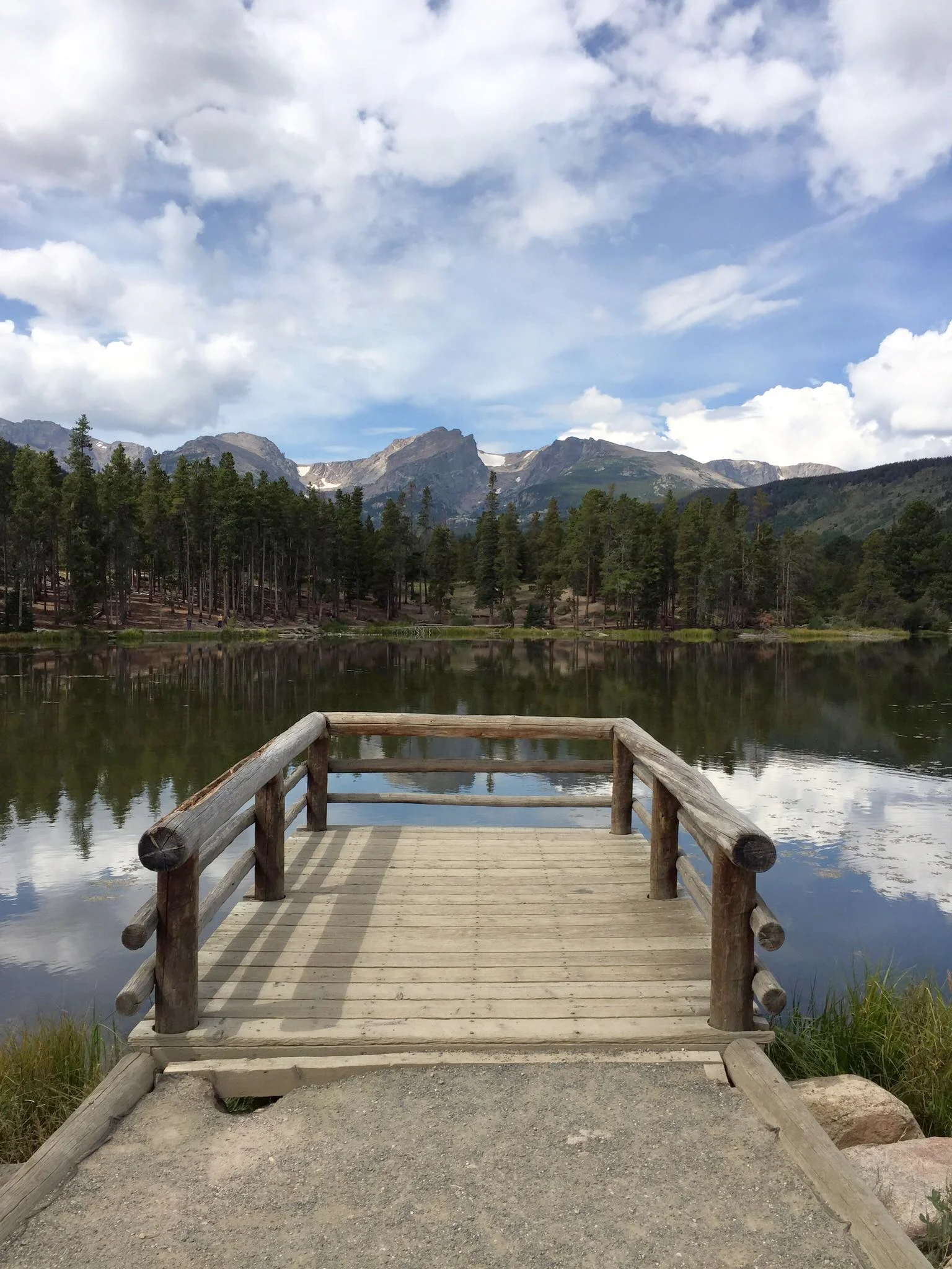 Sprague Lake offers great reflections. 