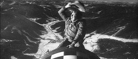 A scene from Stanley Kubrick’s Dr. Strangelove, or: How I Learned to Stop Worrying and Love the Bomb