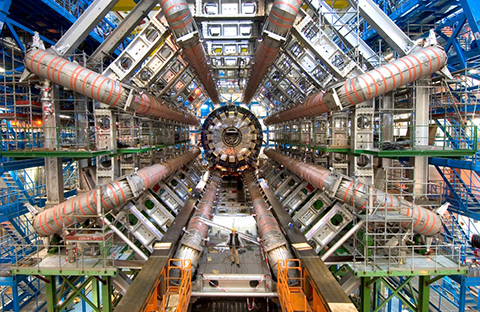 The Large Hadron Collider at CERN, a giant particle accelerator for studying fundamental physics and the largest machine ever created by humanity.