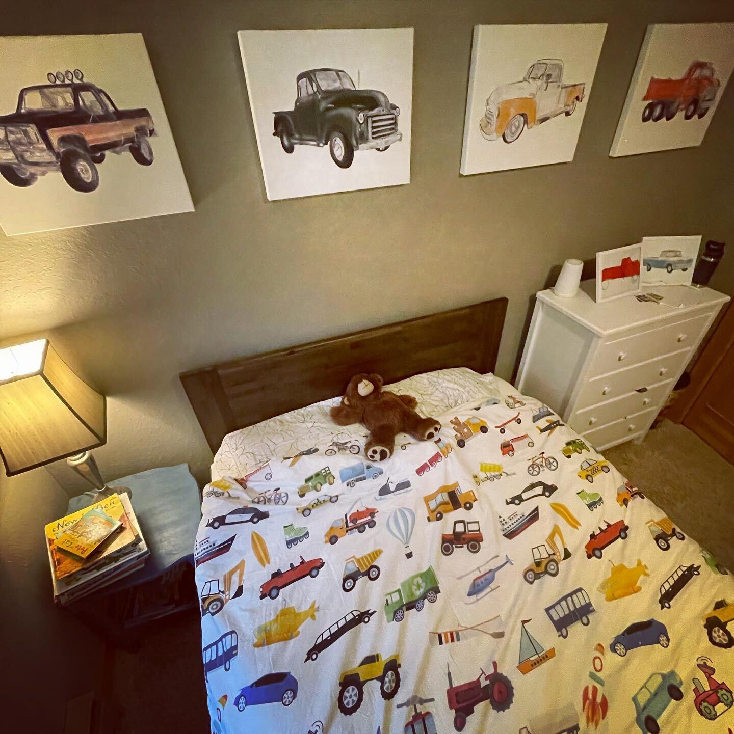 Truck art for Hank&rsquo;s room ✅✅✅✅ #customart #truckart #boyroomdecor #procreateart #illustration