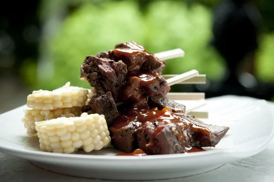 Flat Iron Steak Skewers with Housemade Steak Sauce