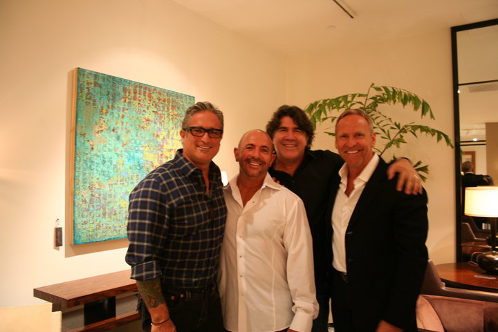 Roger Canevari, Artist Paul Ecke, Darrell Brown and Gallery Owner William Merrill