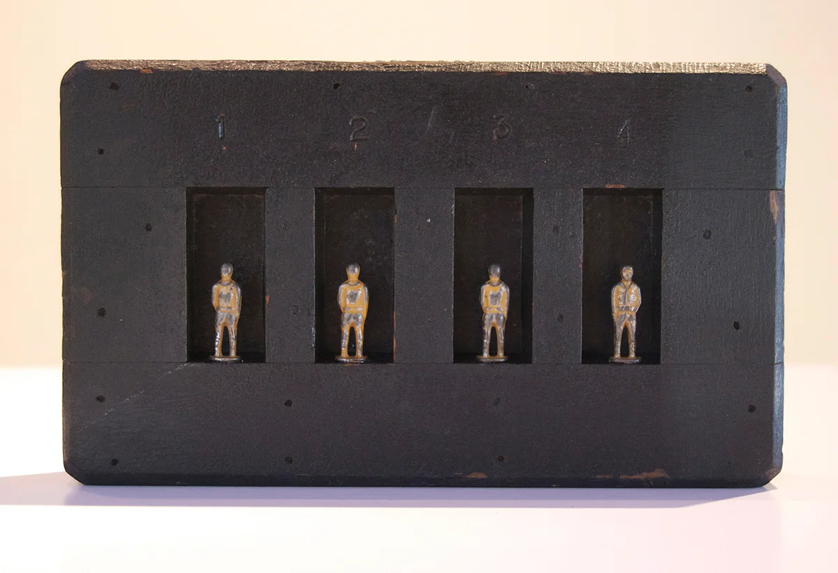 029 – Four, 2014 Mixed media 5 x 9 x 1.5 inches