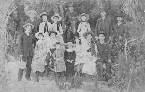 Browning and Whitaker families at Cedar Point (now Golden Gate Point), ca.1886. Credit: Sarasota County Historical Resources