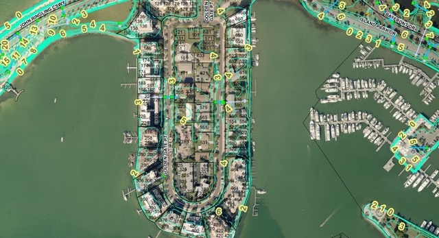Map of GGP showing Storm Drain Outflows