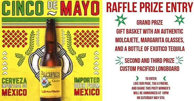 We have prizes! To enter LIKE us on Instagram and Facebook, tag a friend, and share this post! Winners will be announced at 10pm on Saturday May 5th. #readysetcinco #ole #olerestaurantgroup #tequila #fiesta #pacifico