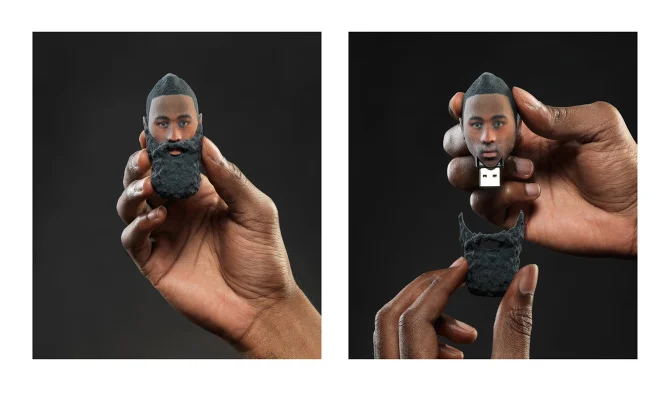 James Harden 3D Printed USB Heads 