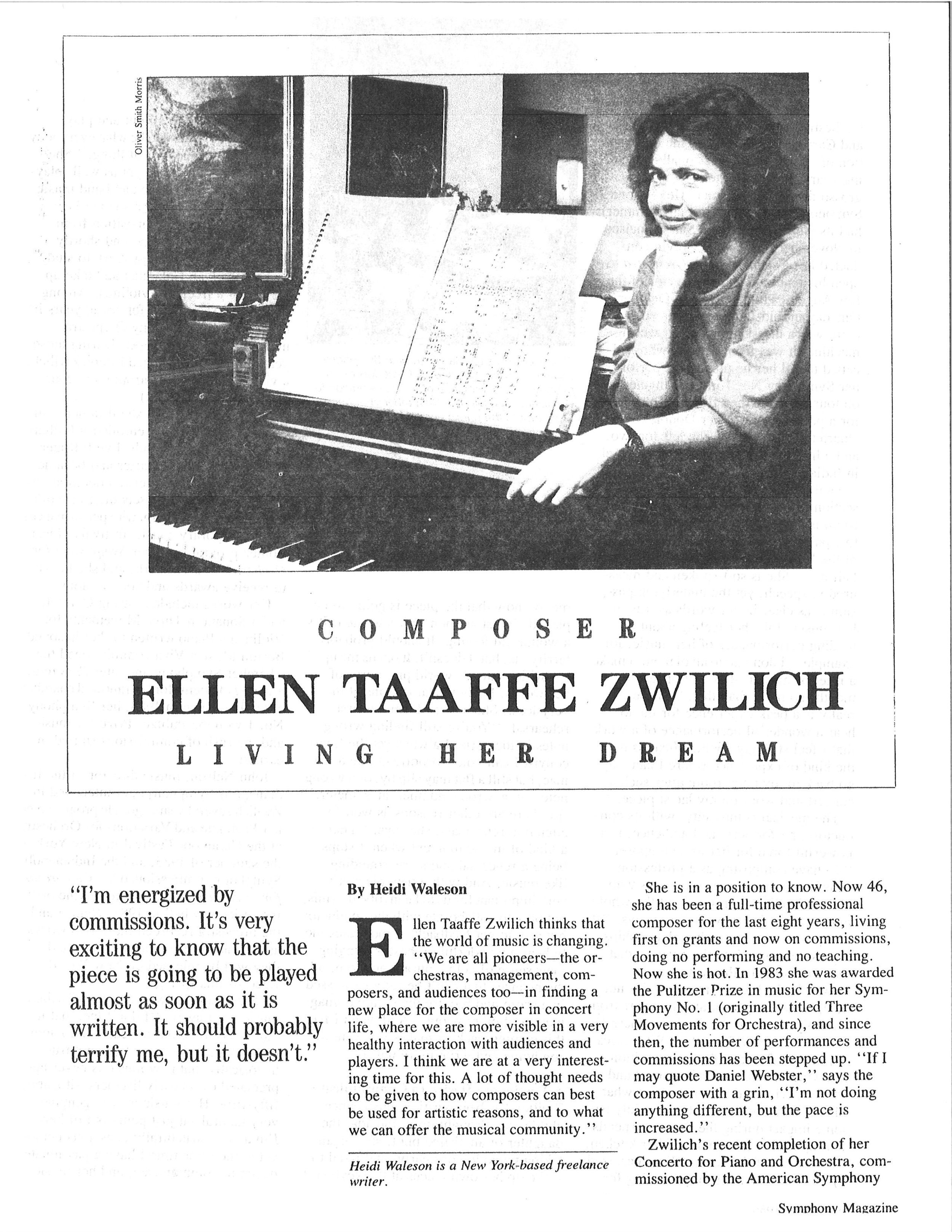 Symphony Magazine Article
