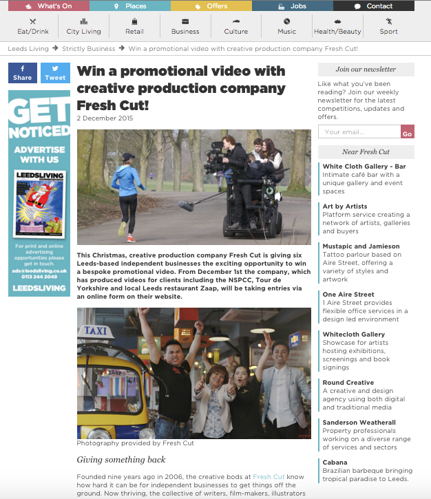 Leeds Living article