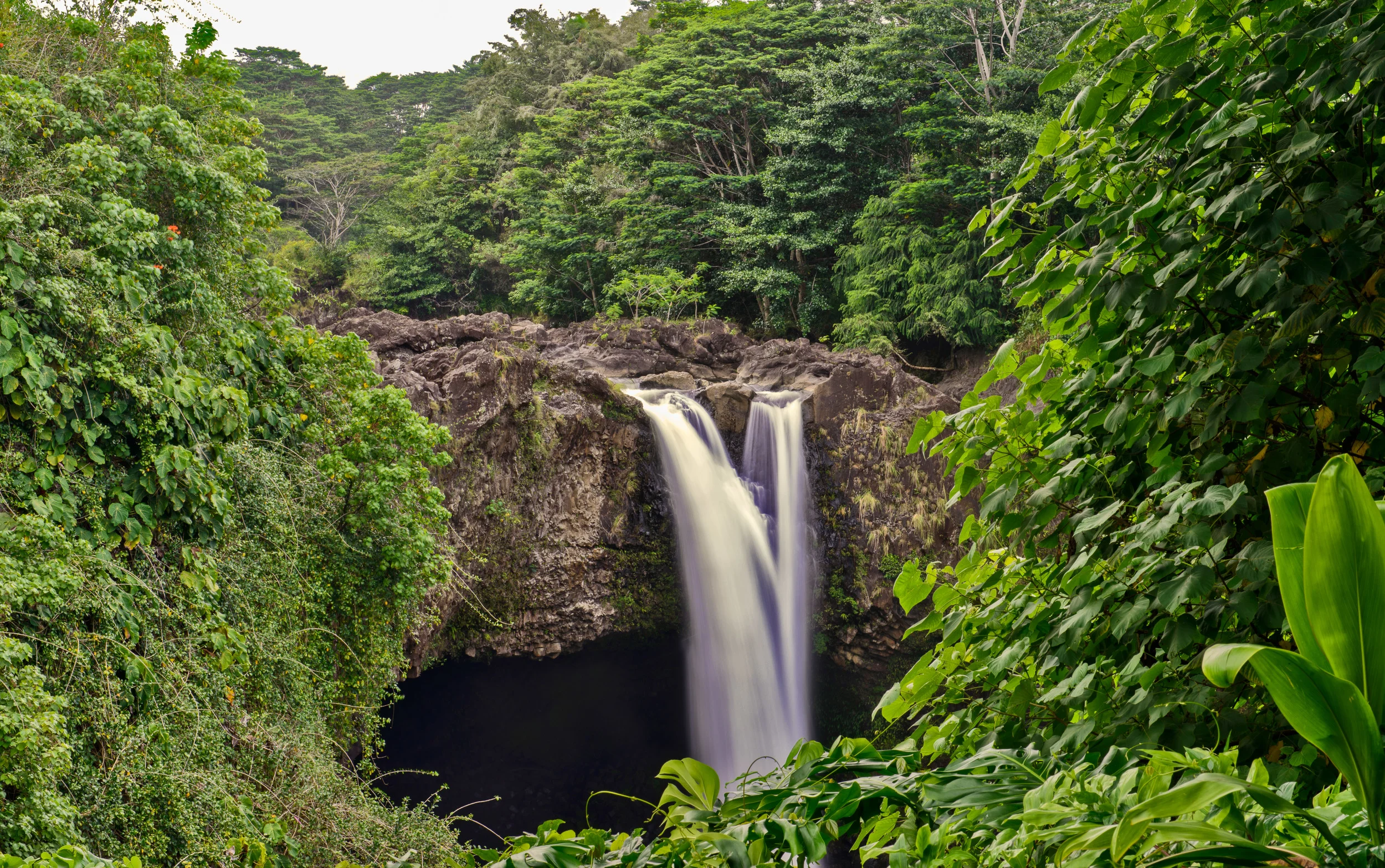 Lush green falls of Rainbow Falls | Hilo, HI