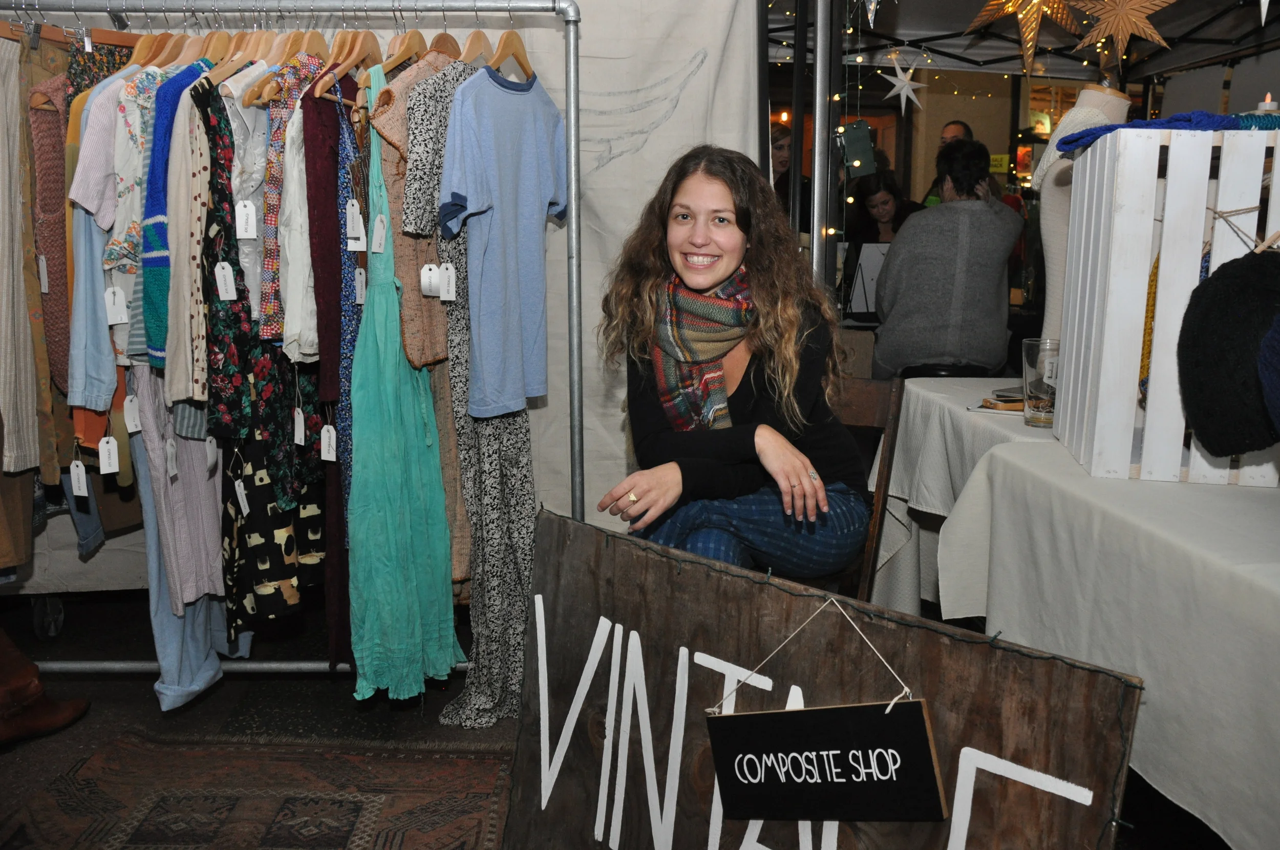 Amanda DiRobella sells handmade jewelry and a curated selection of vintage clothing and goods at Composite Shop. Photo by Charleen Artese.