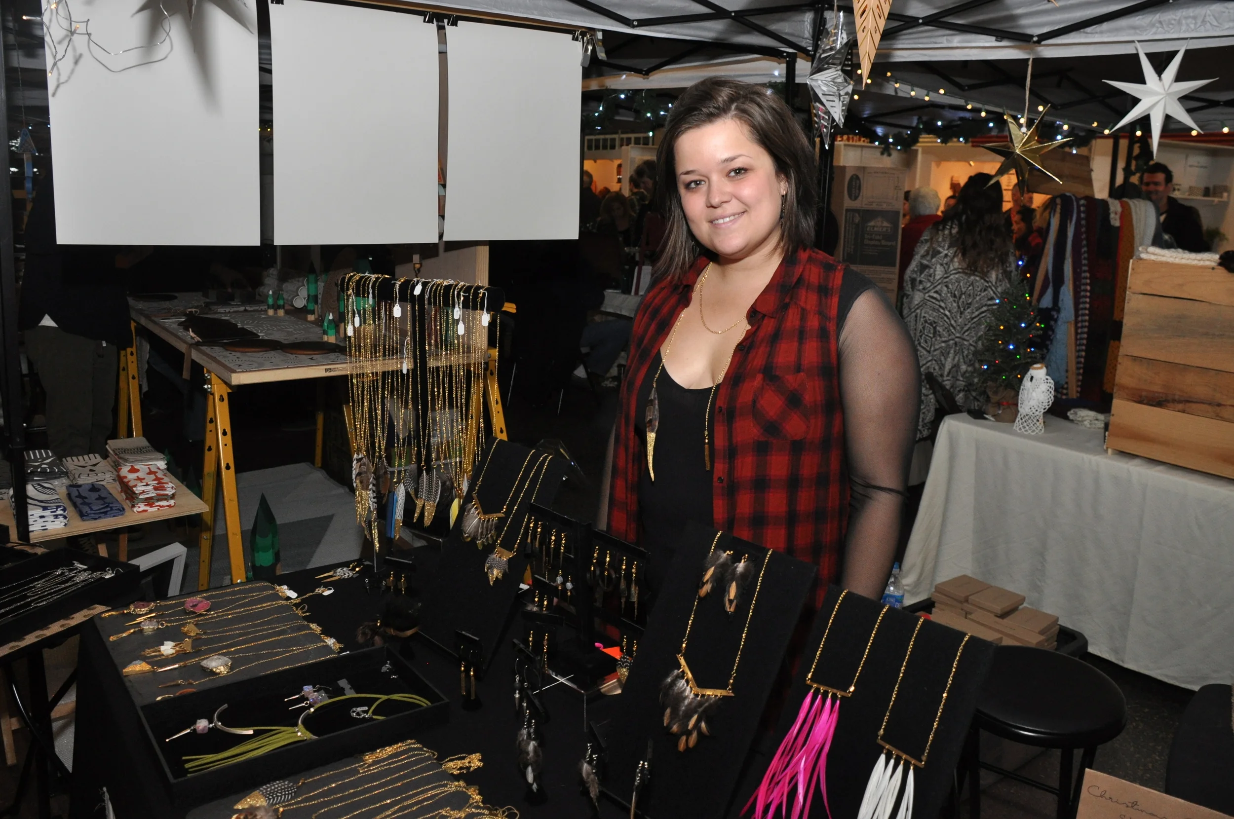 Karisa Perrone of Velvet and Slate makes jewelry, hats and illustrated cards in Jackson, NJ. Photo by Charleen Artese.