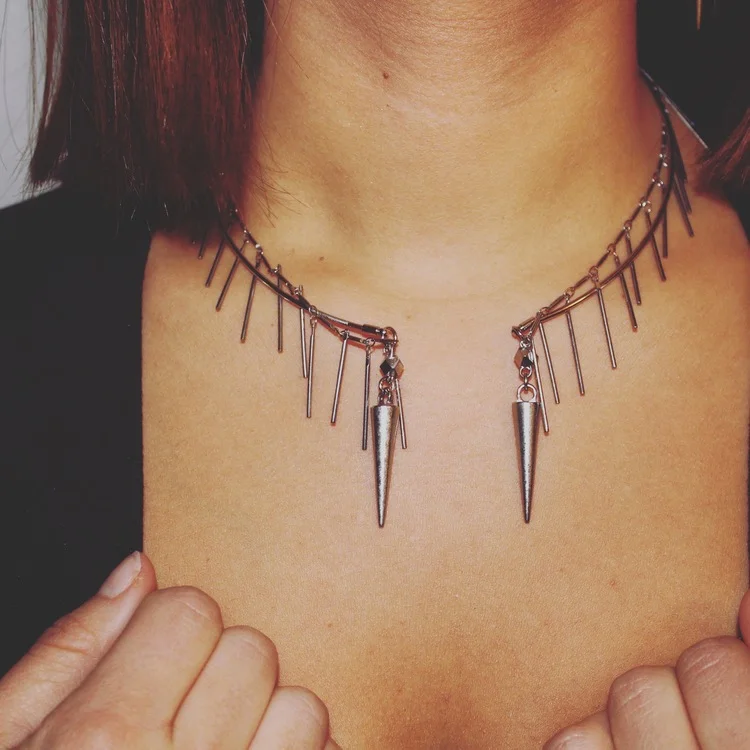 "On the Fringe Choker Necklace" by Velvet and Slate.