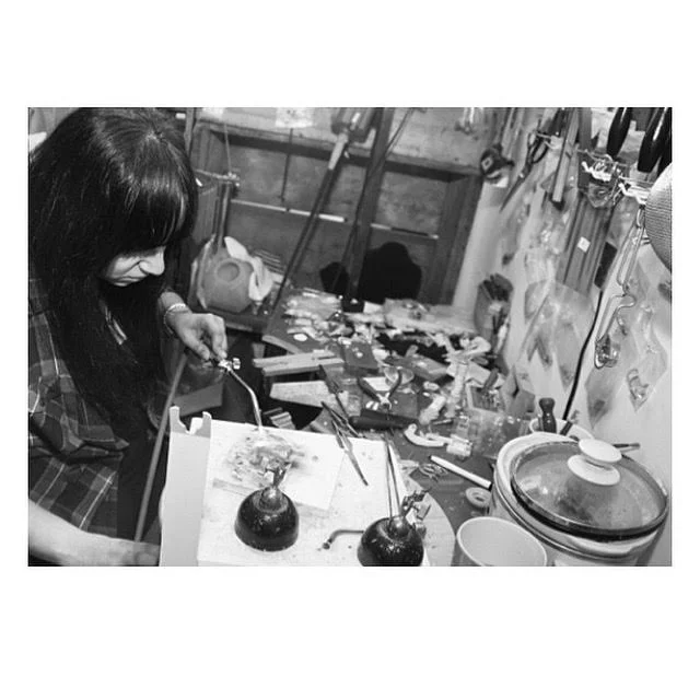Georgia Varidakis at work in her studio.