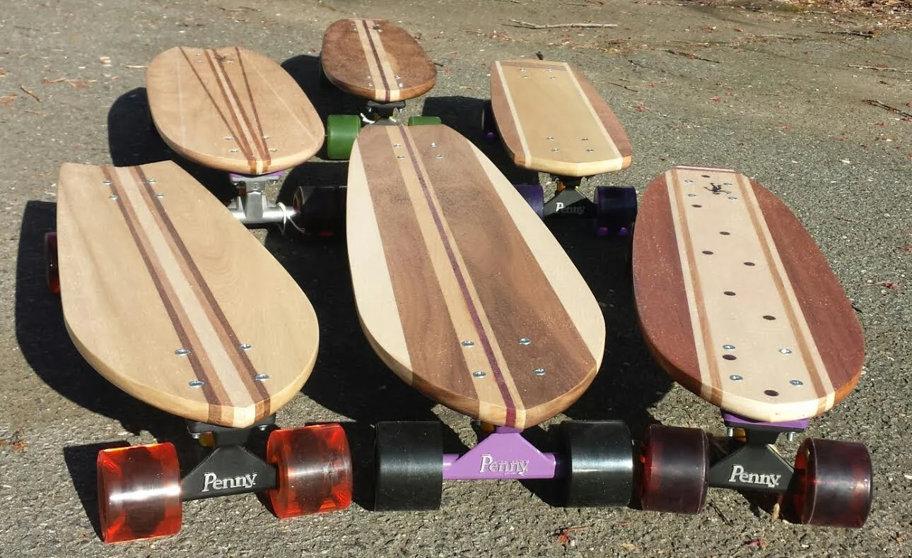 Purple Monkey Skateboards features handcrafted skateboards.
