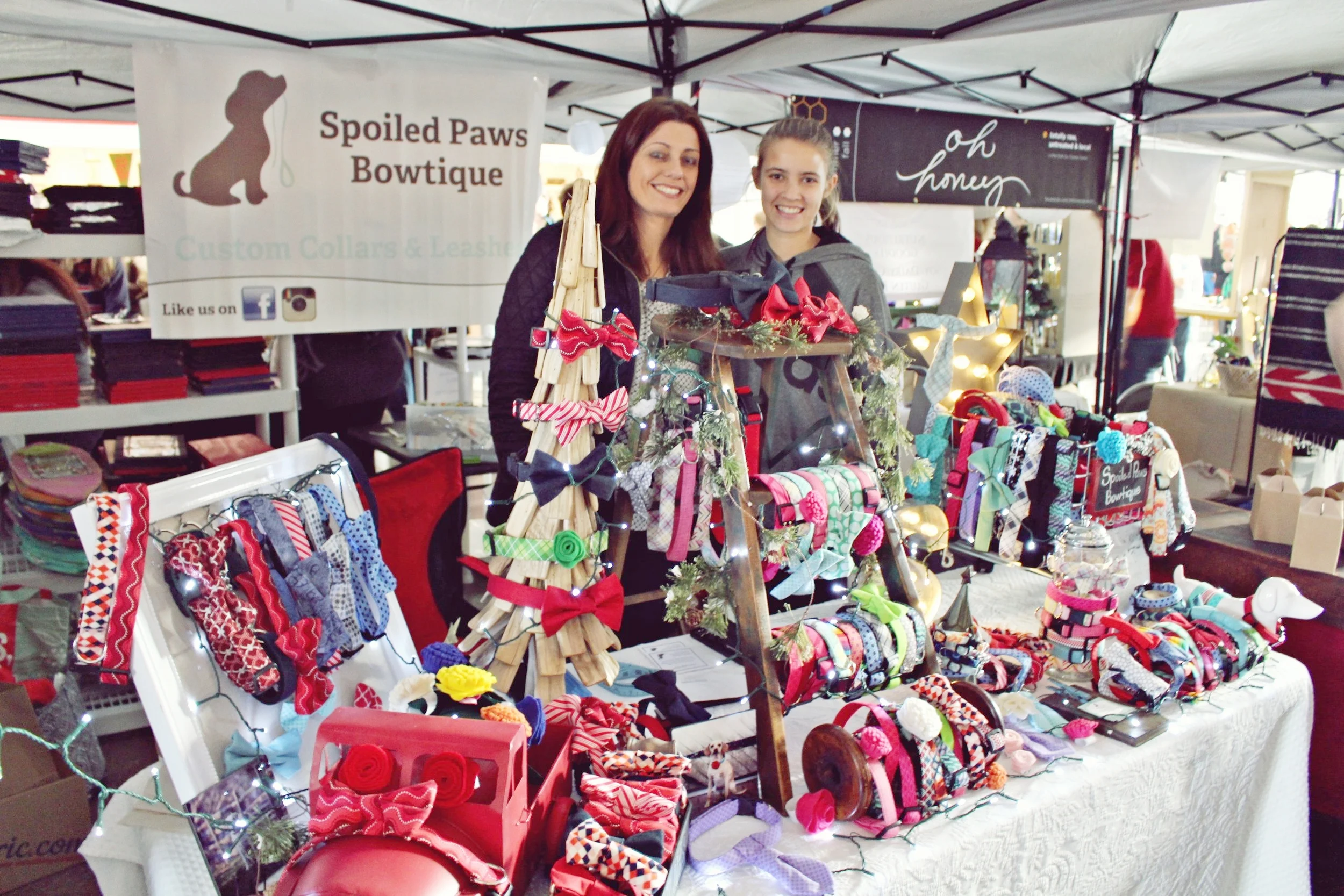 Spoiled Paws Bowtique selling at the Asbury Park Bazaar in Convention Hall