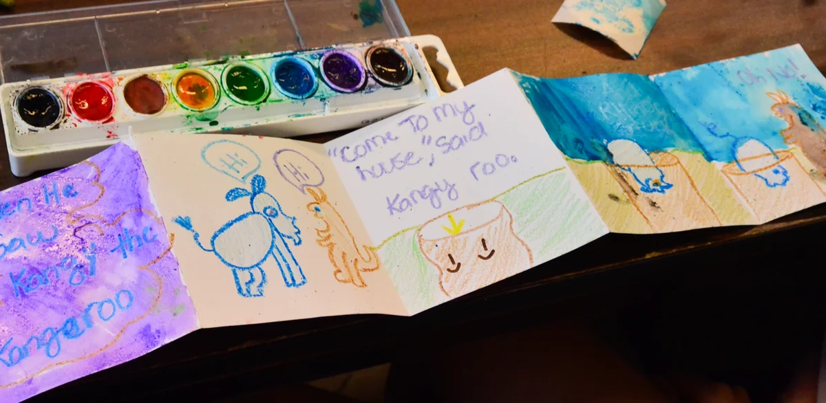 "Make a Book" student art activity.