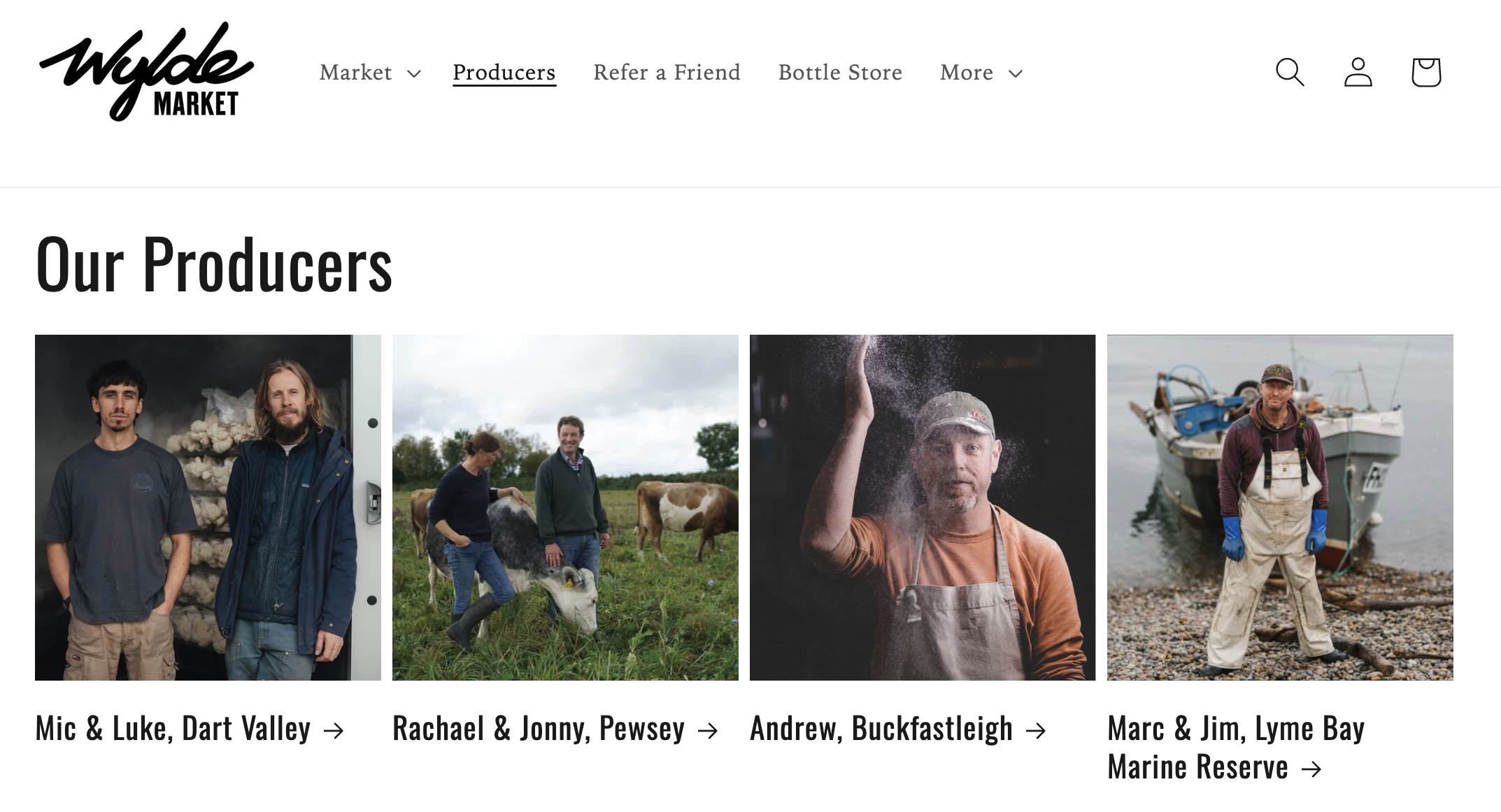 Wylde Market Our Producers featuring 4 producers