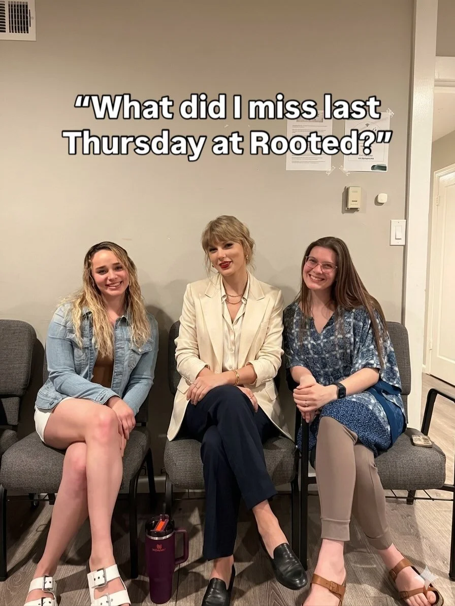 This is what happens the day you miss Rooted! See you next Thursday at 6:30!😂🙌