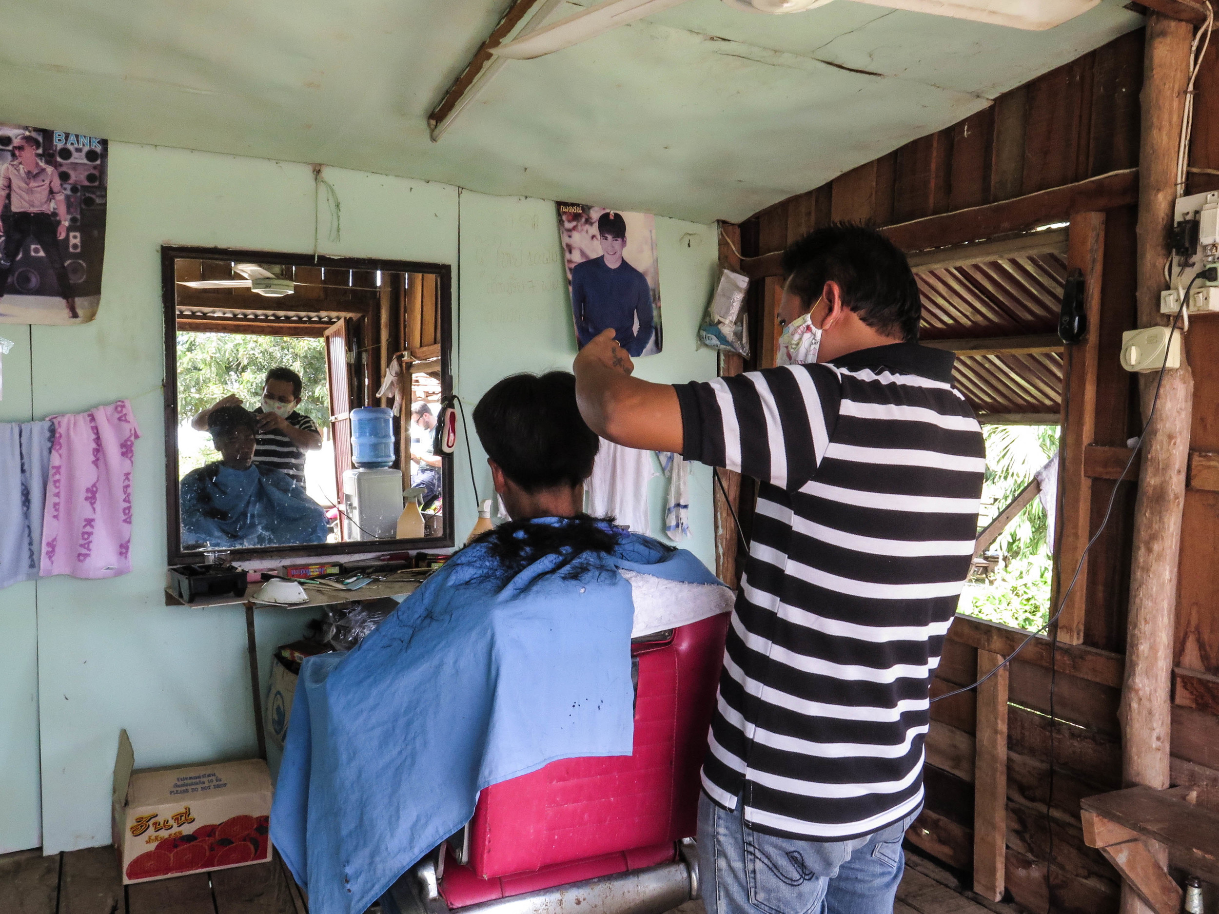 Roadside Barbershop, Champasak