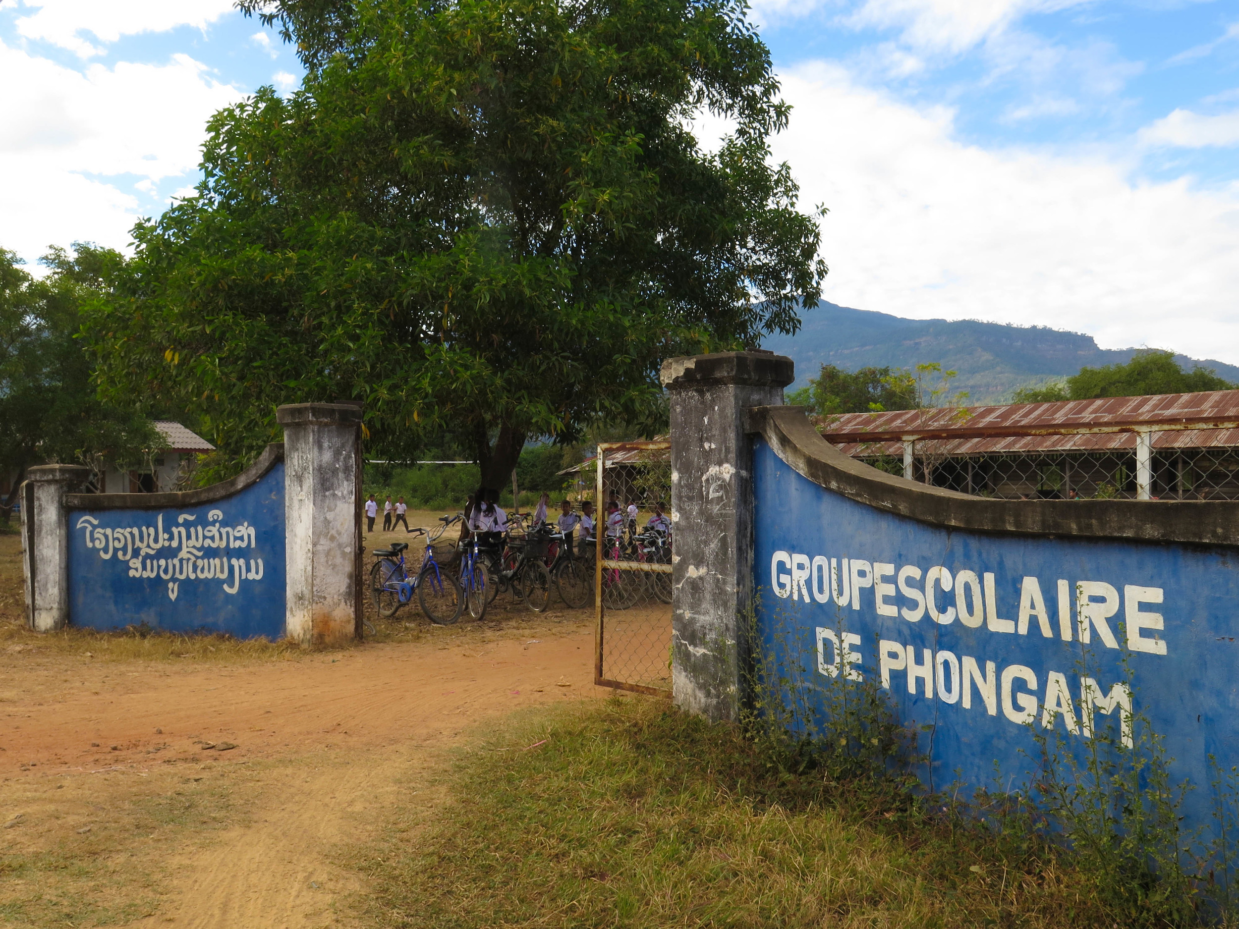 Common School Signage in Rural Laos