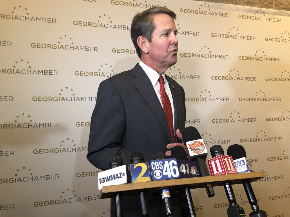 Republican candidate for governor Brian Kemp on the campaign trail in Macon