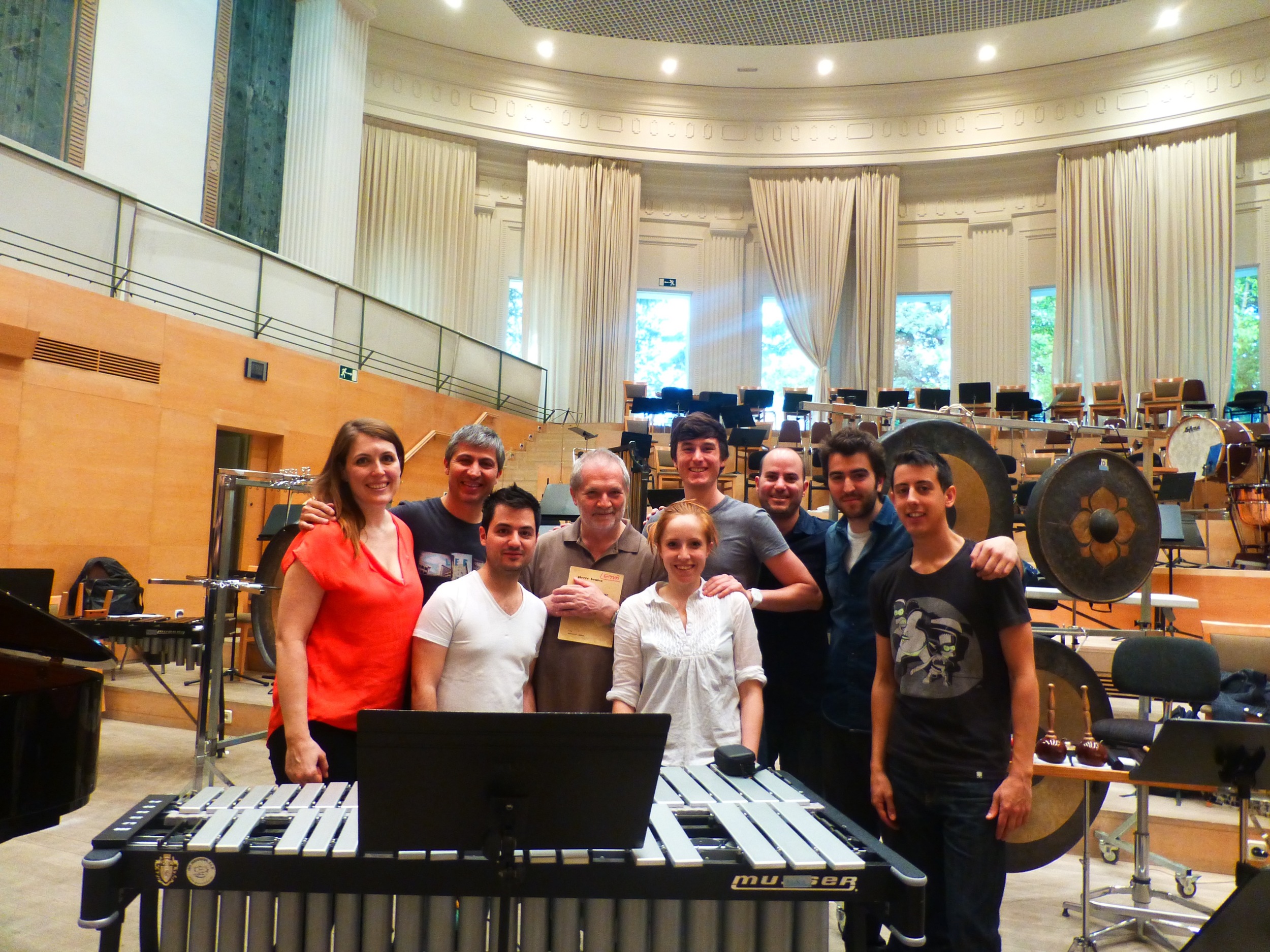 With Plural Ensemble and composer Péter Eötvös in 2014