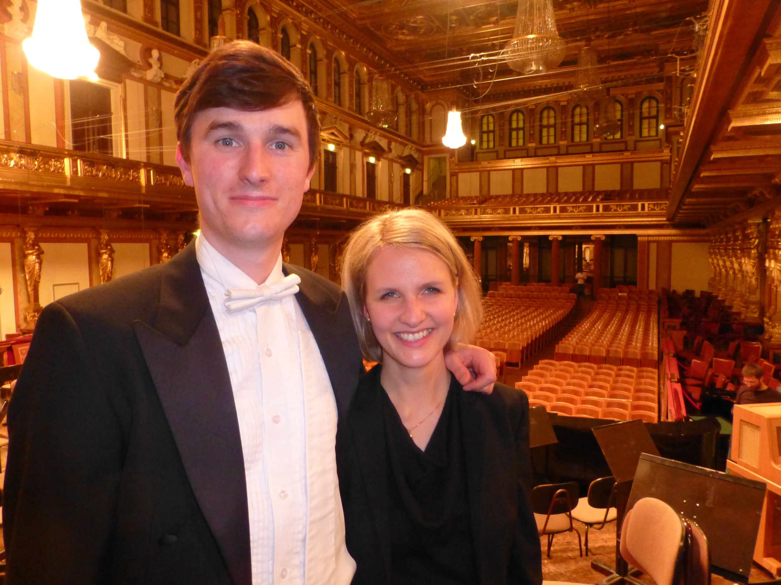 With my wife, Stephi, at the Musikverein in Vienna as part of an LPO tour