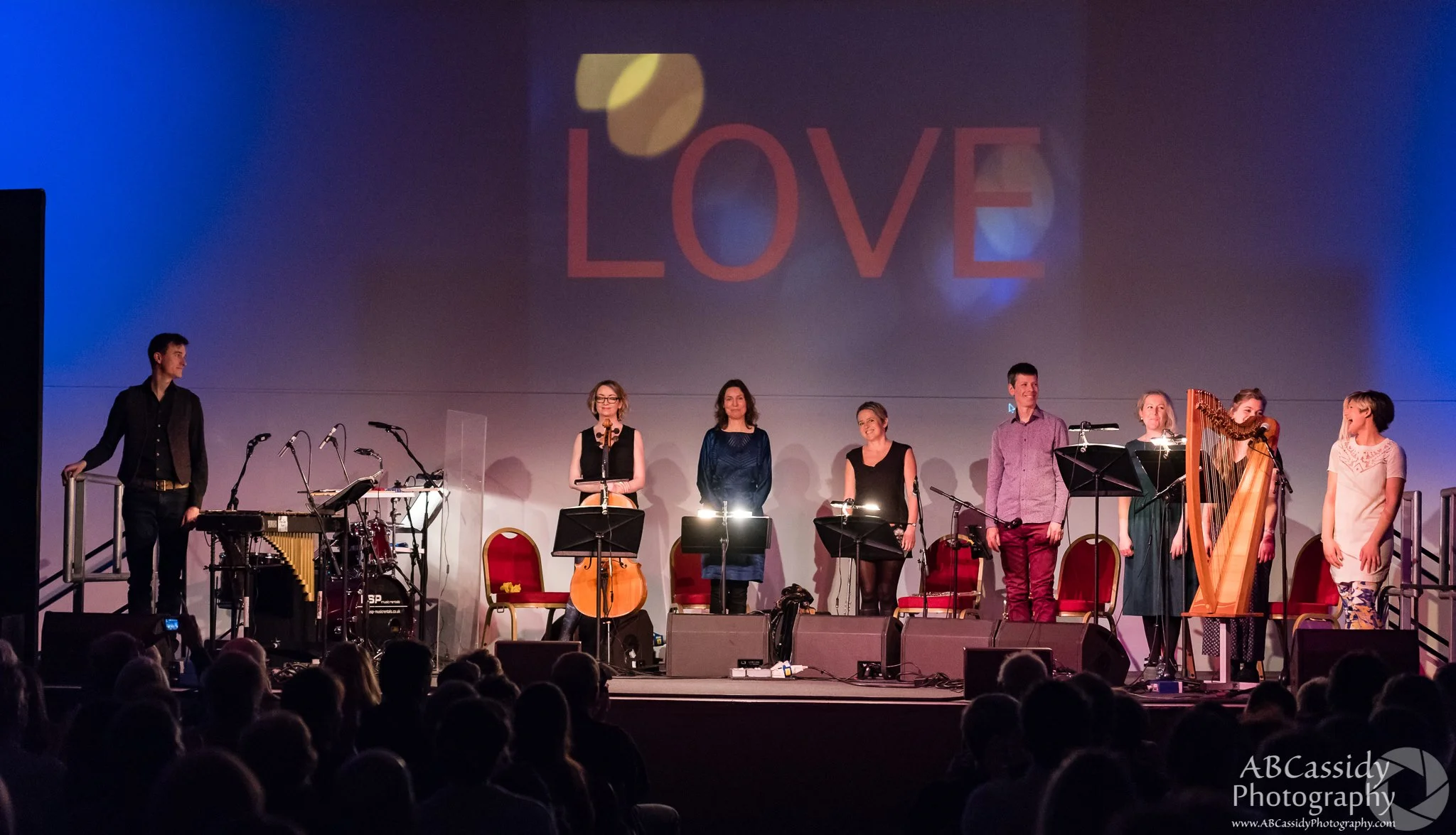 On stage at Celtic Connections with Fraya Thompsen's Community and Stardust project...LOVE!