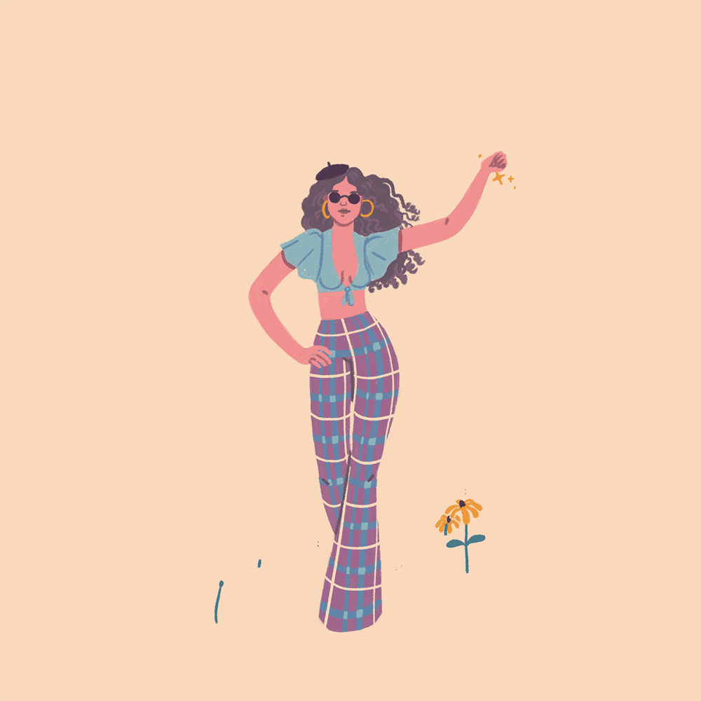 animated walk cycle 70s.gif