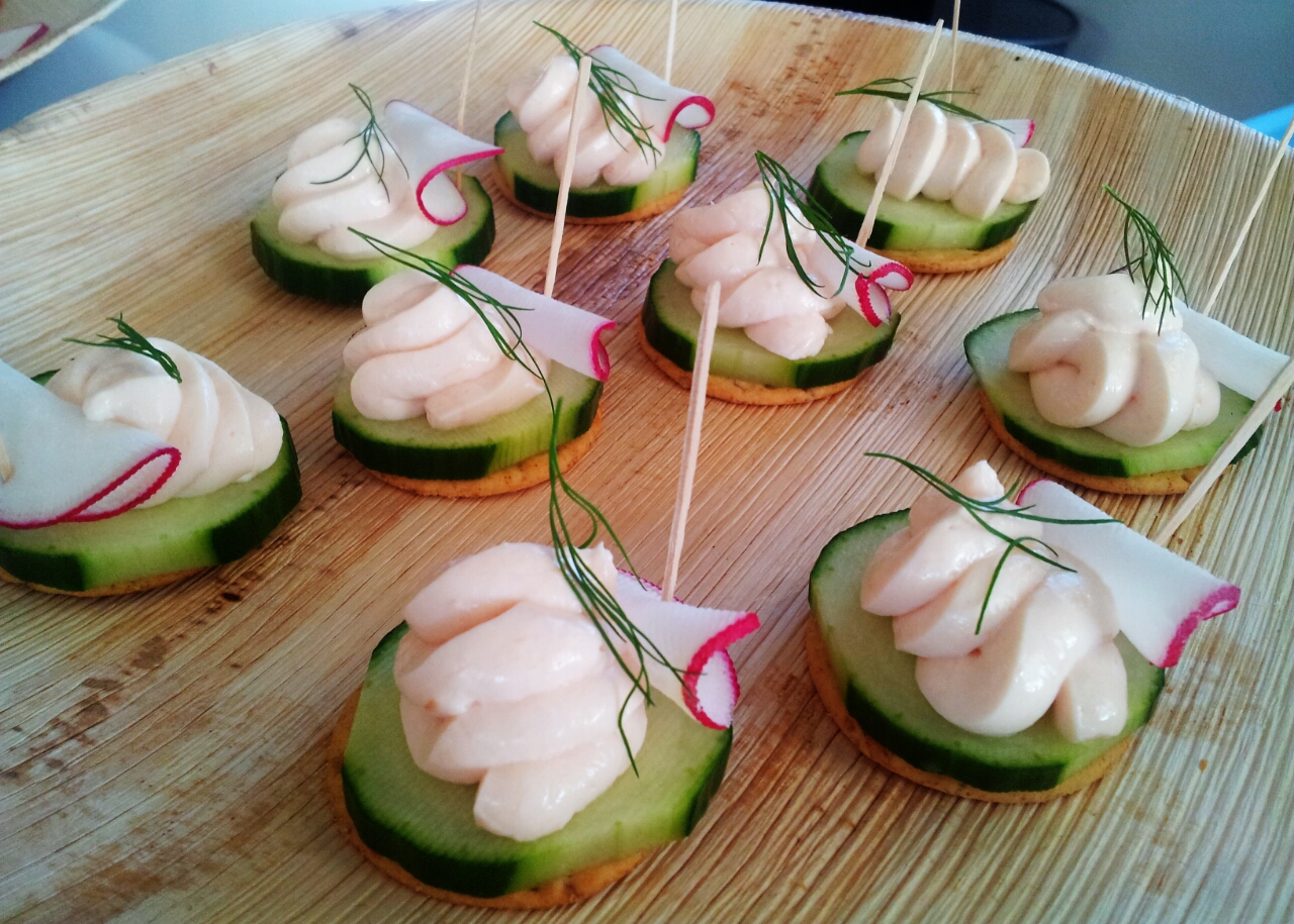 Cucumber wheels & salmon mousse.jpg