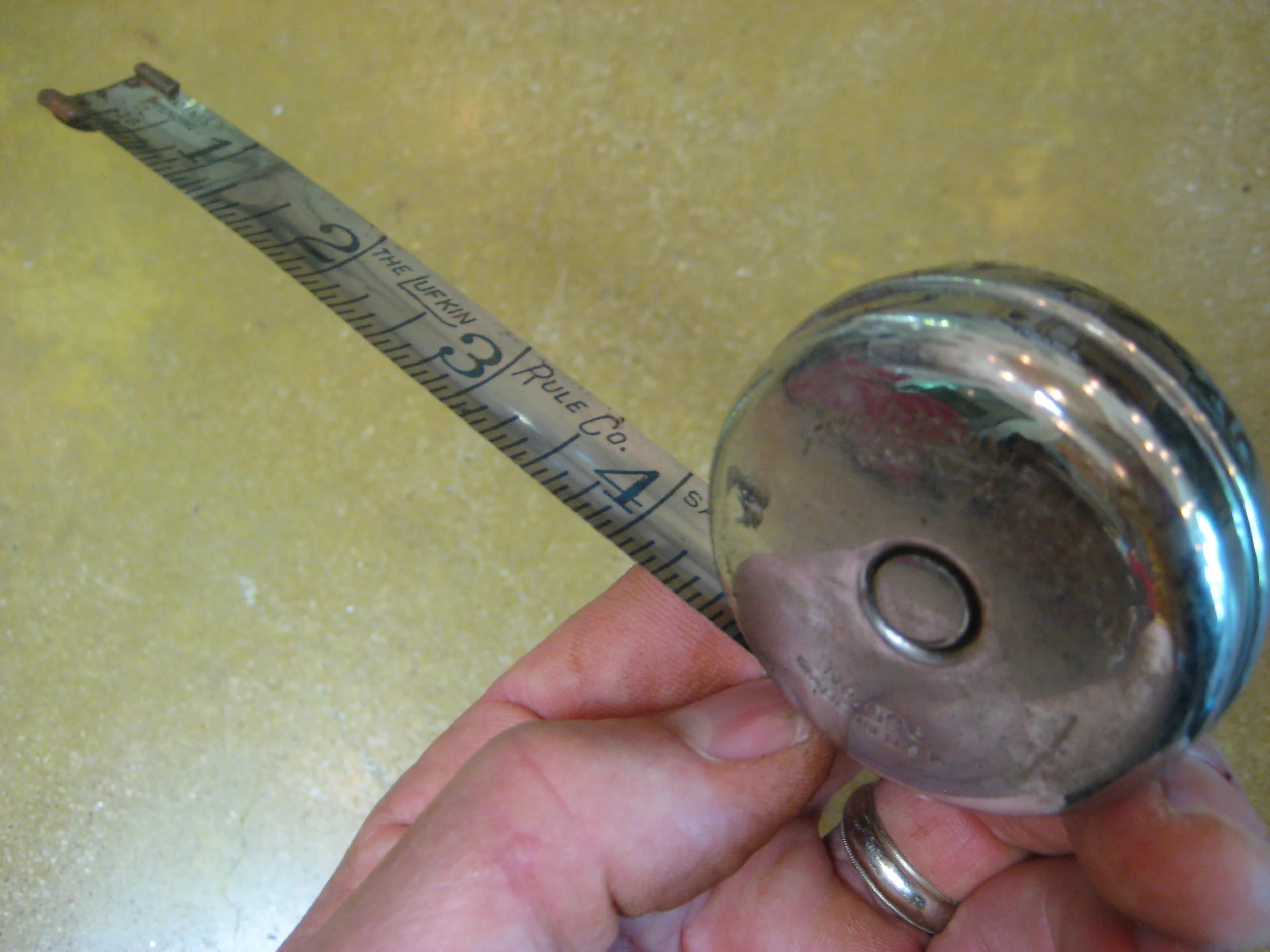   Click here to see a 1931 ad for this gleaming 6 foot (!) tape measure  