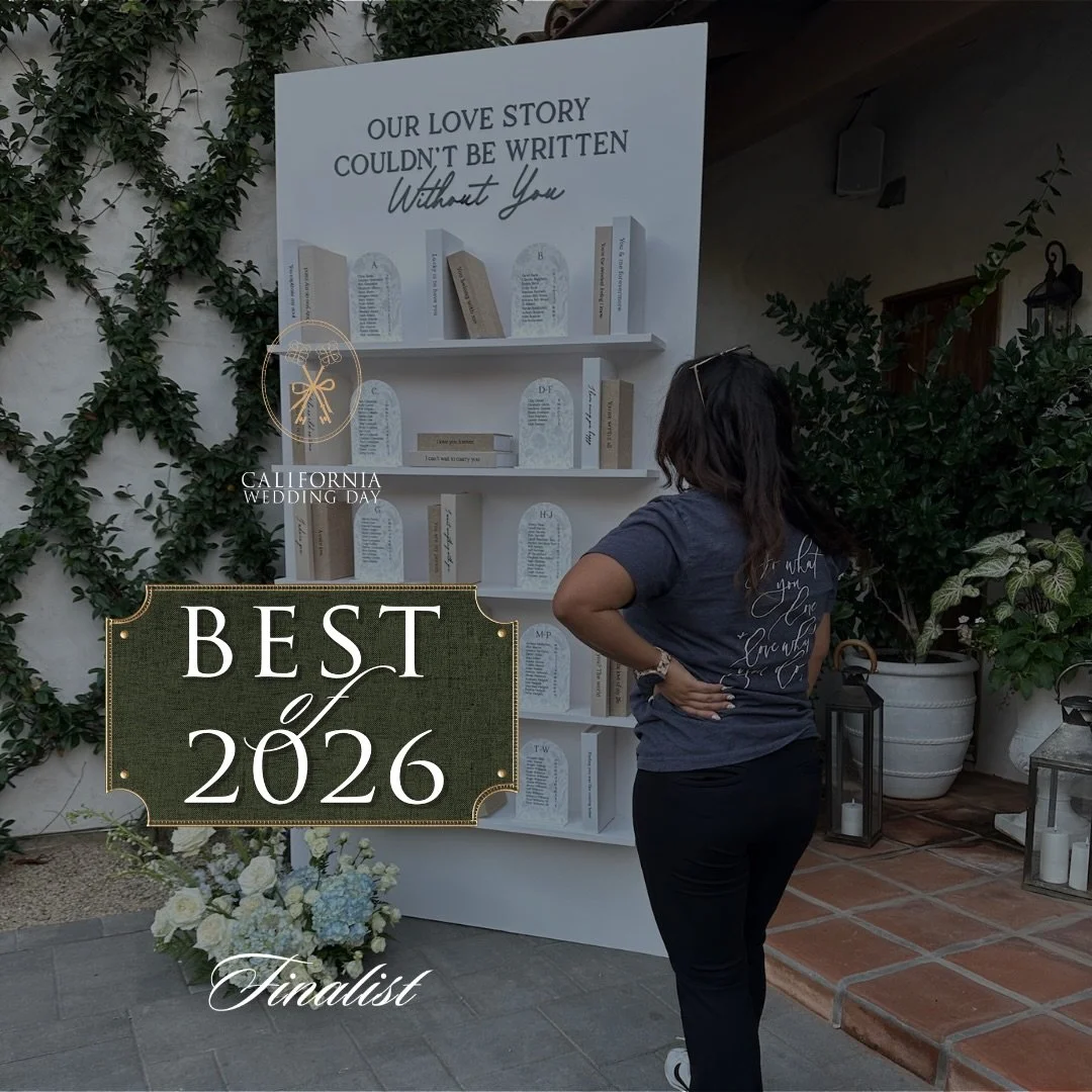 such an honor to be recognized as a finalist for @californiaweddingday&rsquo;s best of 2026 for signage &amp; calligraphy (los angeles) &mdash; next to two wonderful people i truly look up to 🥺

last year i got to sponsor the best of 2025 and being 