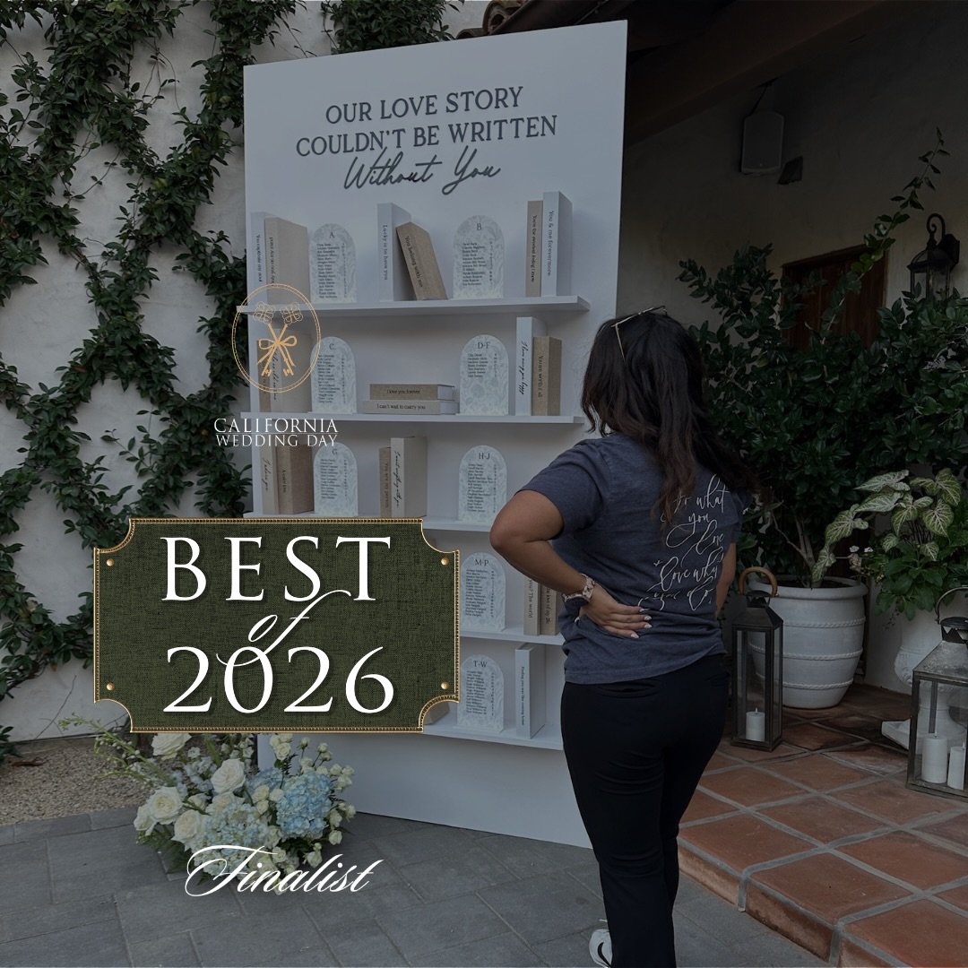 such an honor to be recognized as a finalist for @californiaweddingday&rsquo;s best of 2026 for signage &amp; calligraphy (los angeles) &mdash; next to two wonderful people i truly look up to 🥺

last year i got to sponsor the best of 2025 and being 