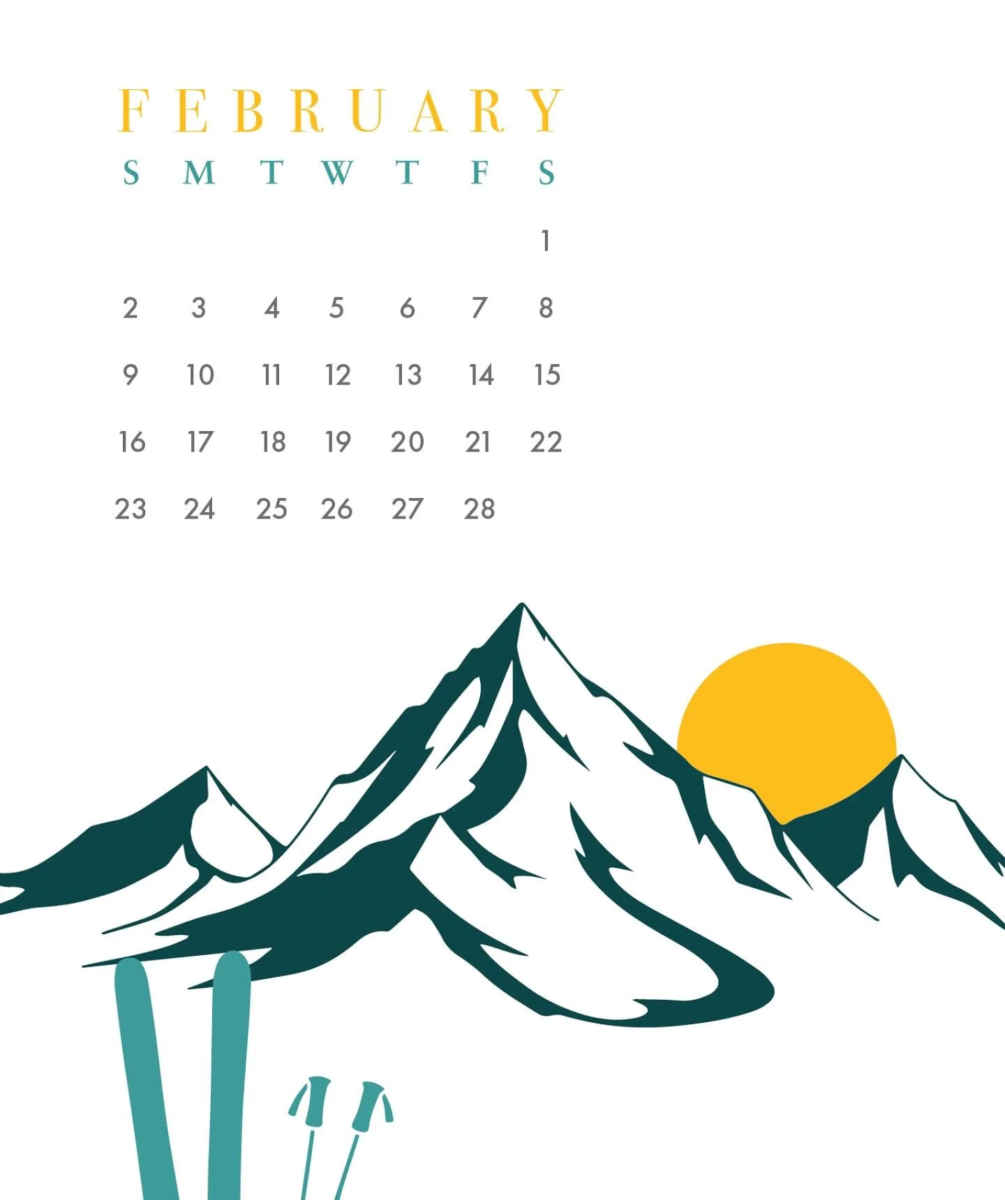 February, solely for the snow ❄️