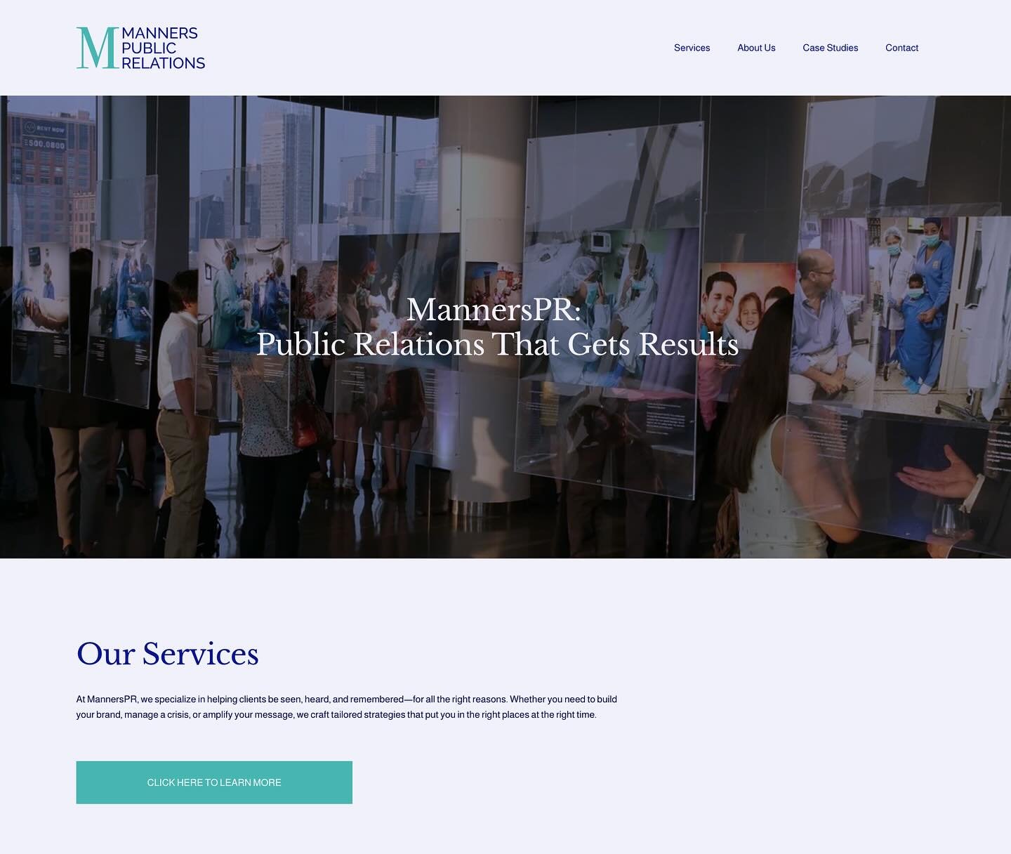 Branding and website for MannersPR - a public relations agency specializing in healthcare. Fantastic, genuine team, such a pleasure working with them! @mannerpr
