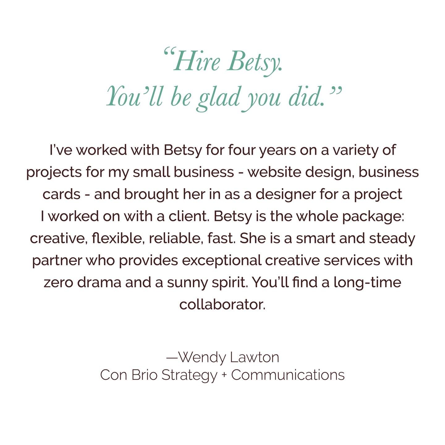 One of the best parts of owning your own business is getting to pick who you work with!