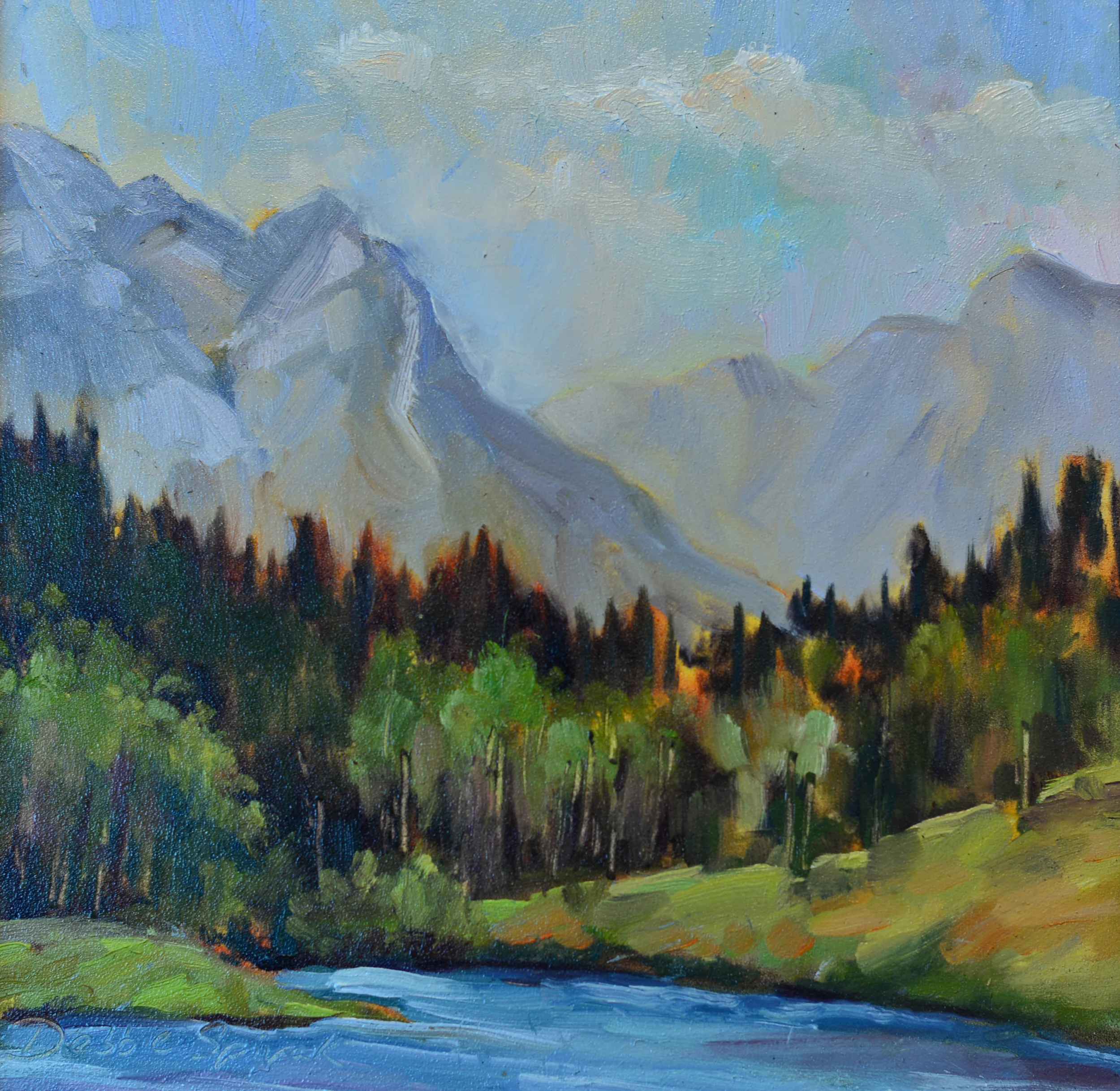 The Edge of the Rockies - 12x12 oil
