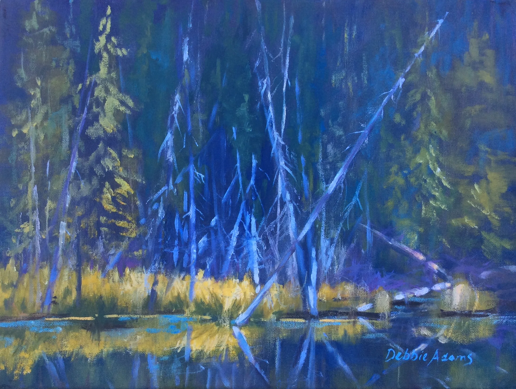 Evening at the Beaver Ponds 11x14 Oil