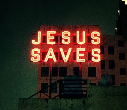 Iconic 'Jesus Saves' Sign 