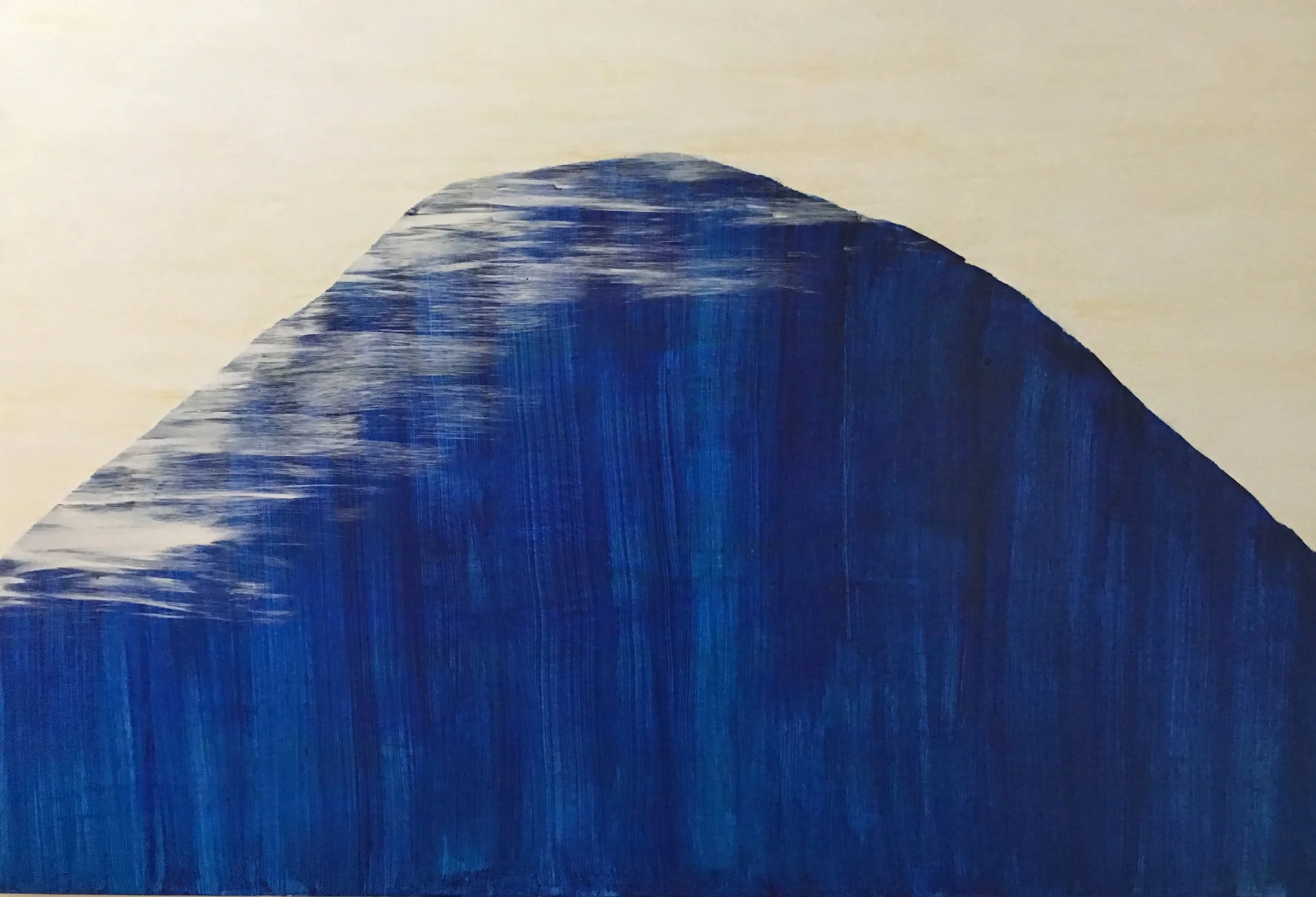 Mountain Blue series of three. 60"x43". Acrylic on wood panels. 2016