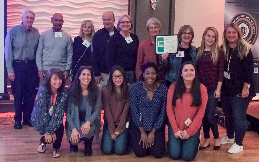 The Milton Substance Abuse Prevention Coalition was bestowed a Community Hero Award on September 28, 2016 at the South Shore Hospital's annual Youth Substance Use Conference. The award acknowledged our efforts to build awareness and action to address youth alcohol and drug use in our town. Over 300 people were in attendance, many from Milton, including students from MHS's SADD group with their advisors Karen Hughes and Robin Lee.