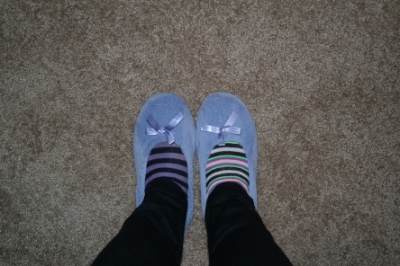 Comfort is super important. But don't get too comfortable. You're not trying to go to sleep. Random fact: I gave up on matching socks years ago. Best decision I ever made.