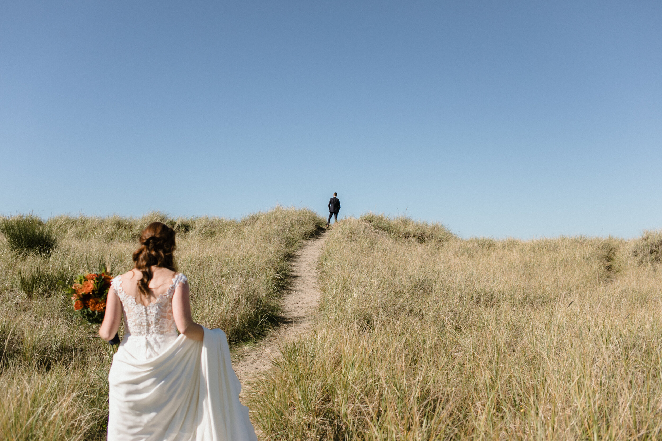 Oregon Coast Cannon Beach Wedding First Look